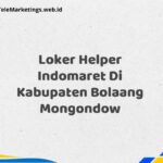 Loker Helper Indomaret Di Kabupaten Bolaang Mongondow