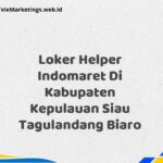 Loker Helper Indomaret Di Kabupaten Kepulauan Siau Tagulandang Biaro