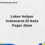 Loker Helper Indomaret Di Kota Pagar Alam