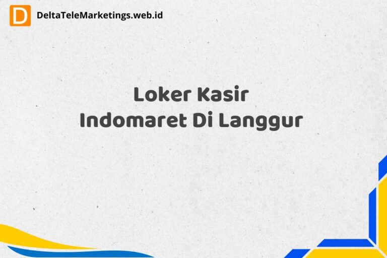 Loker Kasir Indomaret Di Langgur
