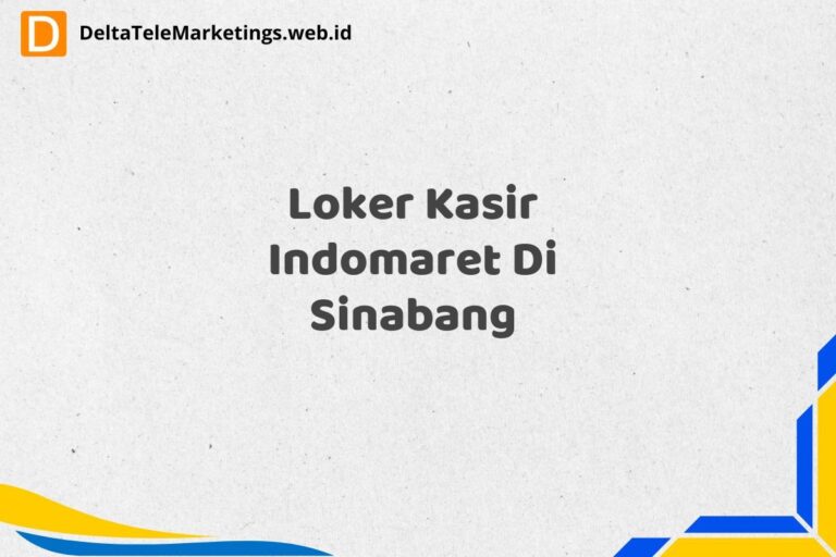Loker Kasir Indomaret Di Sinabang