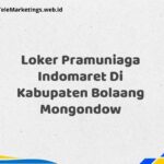Loker Pramuniaga Indomaret Di Kabupaten Bolaang Mongondow
