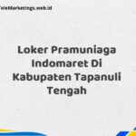 Loker Pramuniaga Indomaret Di Kabupaten Tapanuli Tengah