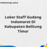 Loker Staff Gudang Indomaret Di Kabupaten Belitung Timur