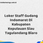 Loker Staff Gudang Indomaret Di Kabupaten Kepulauan Siau Tagulandang Biaro