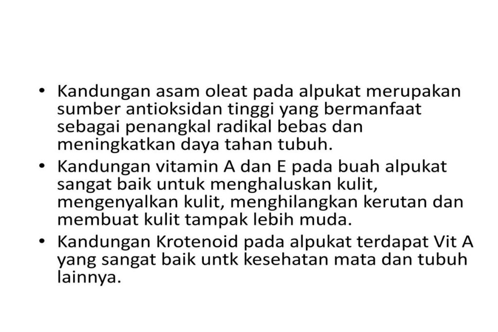 Manfaat Alpukat