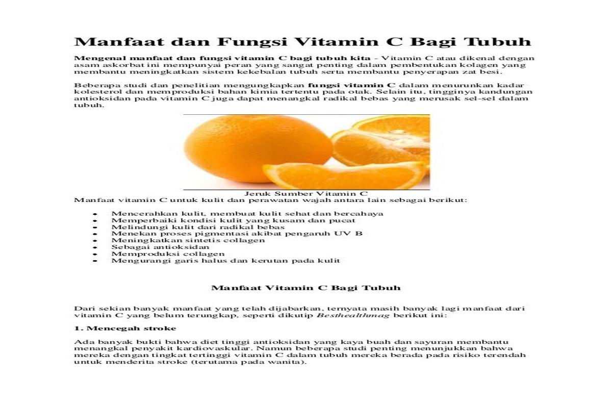 Manfaat Buah Vitamin C