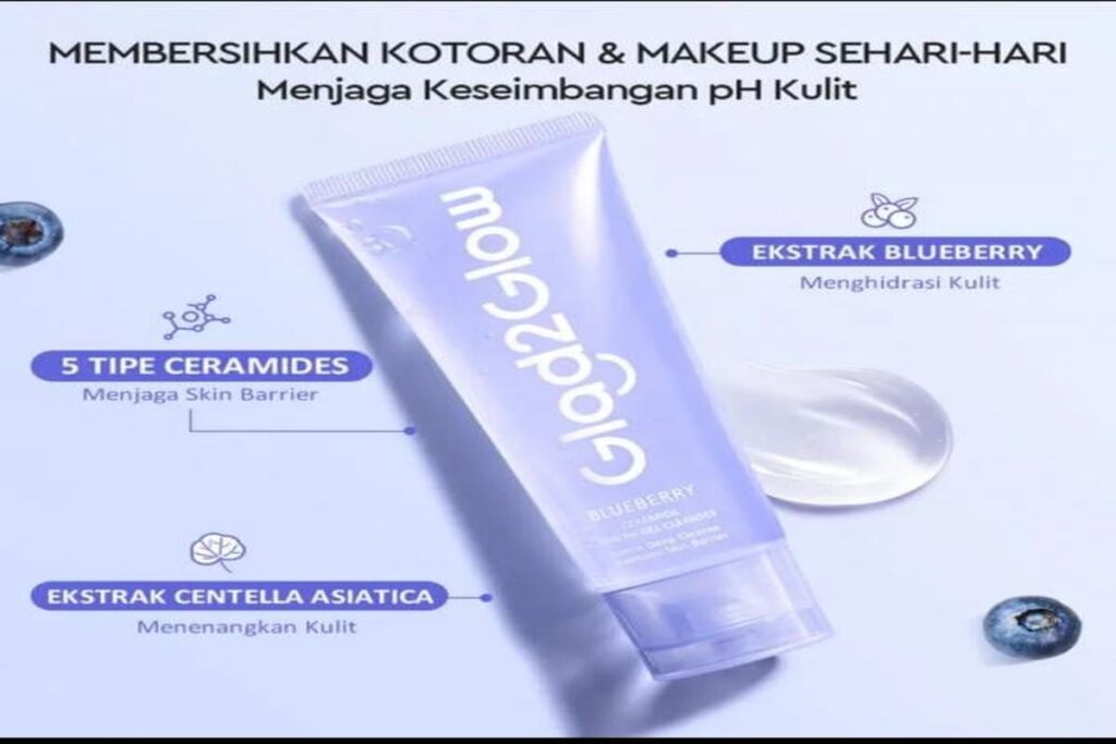Manfaat Facial Wash Gladglow Blueberry