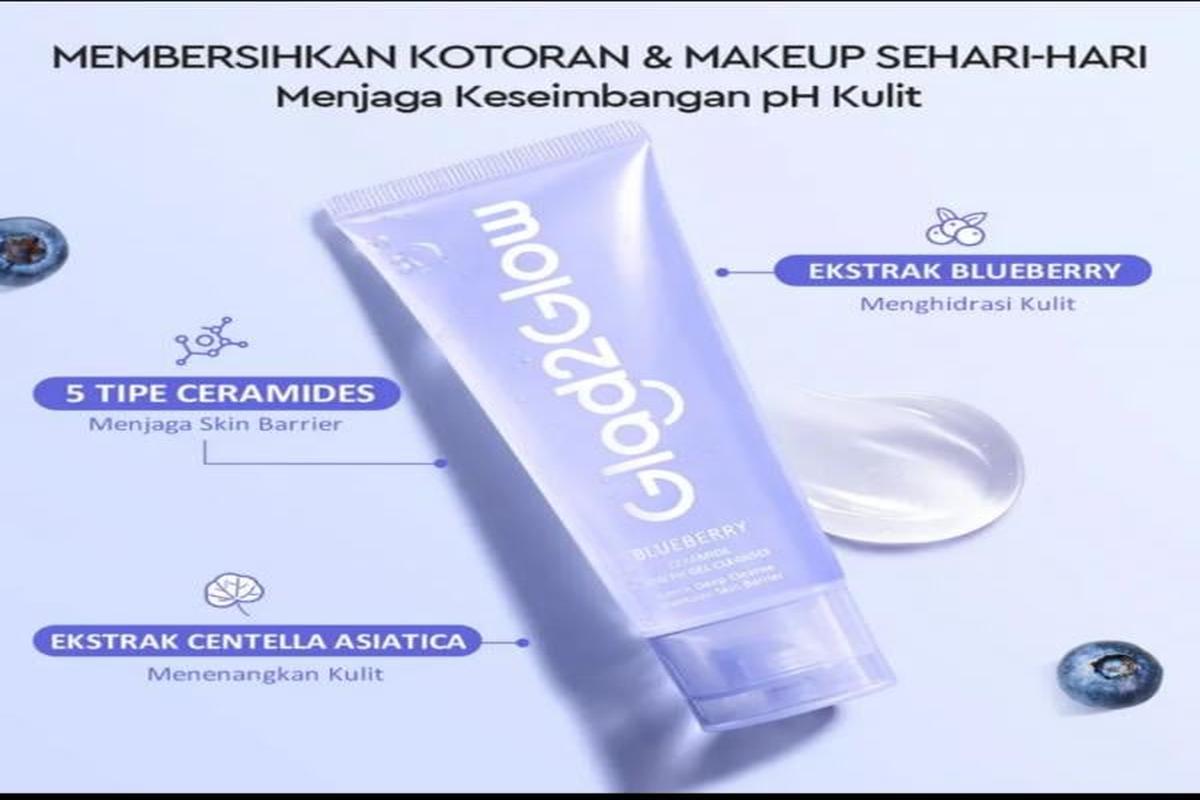 Manfaat Facial Wash Gladglow Blueberry