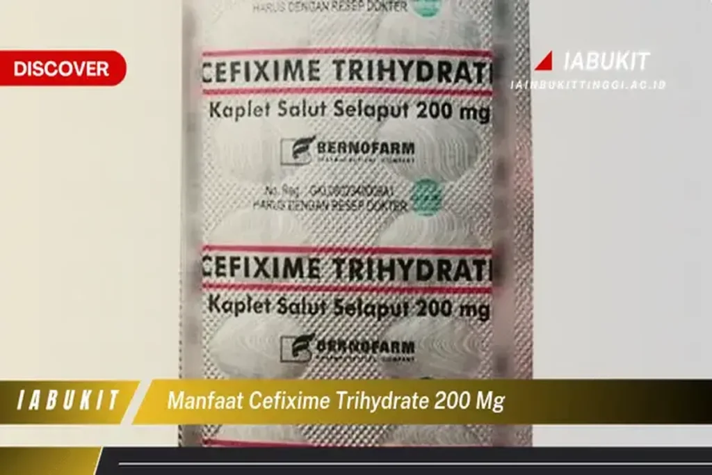 Manfaat Obat Cefixime Trihydrate Mg