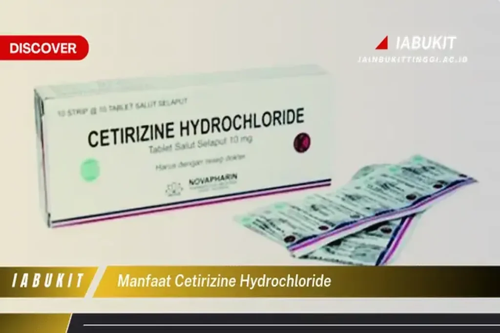 Manfaat Obat Cetirizine Hydrochloride