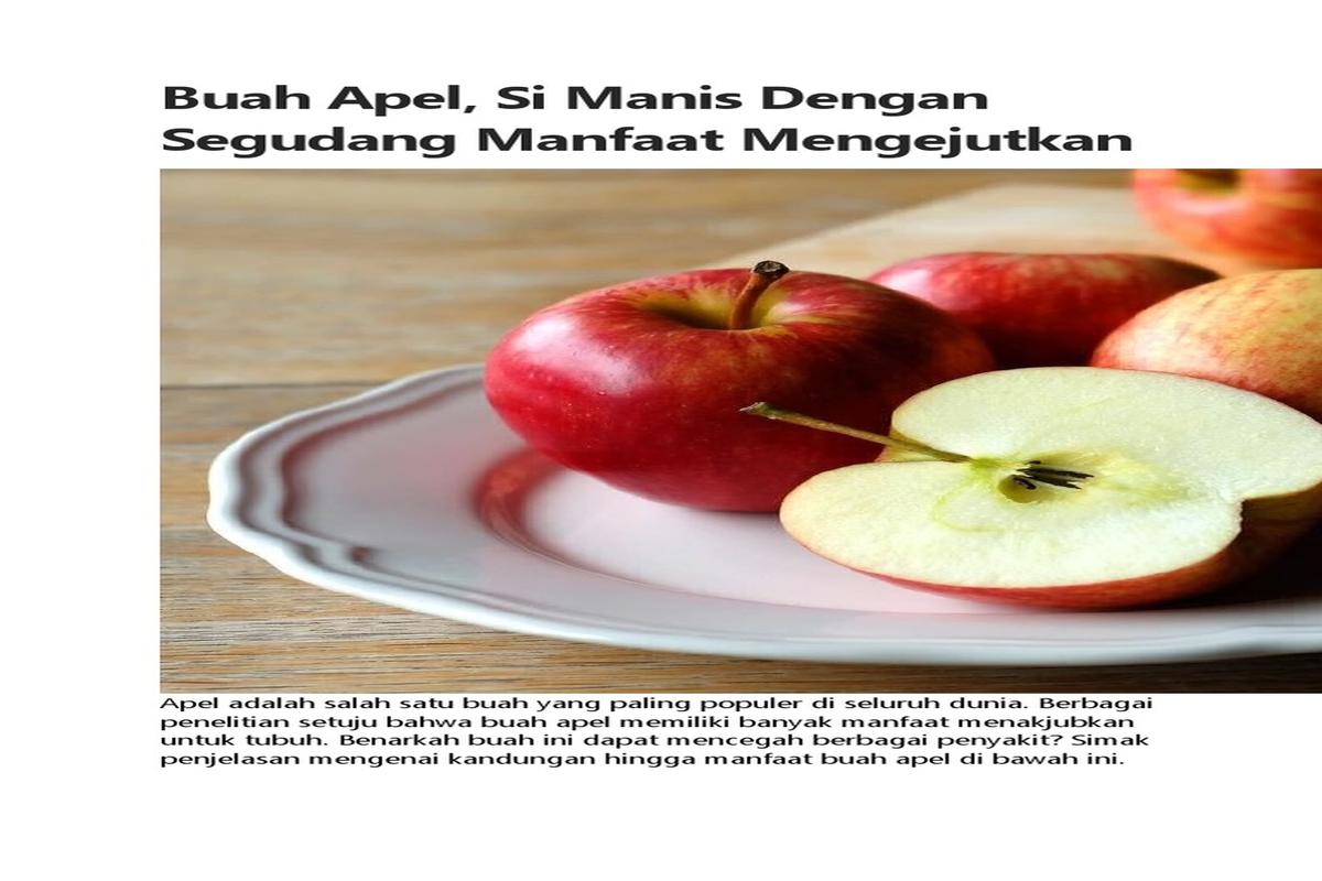 Manfaat Tanaman Apel