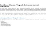 Manfaat Tanaman Tapak Liman